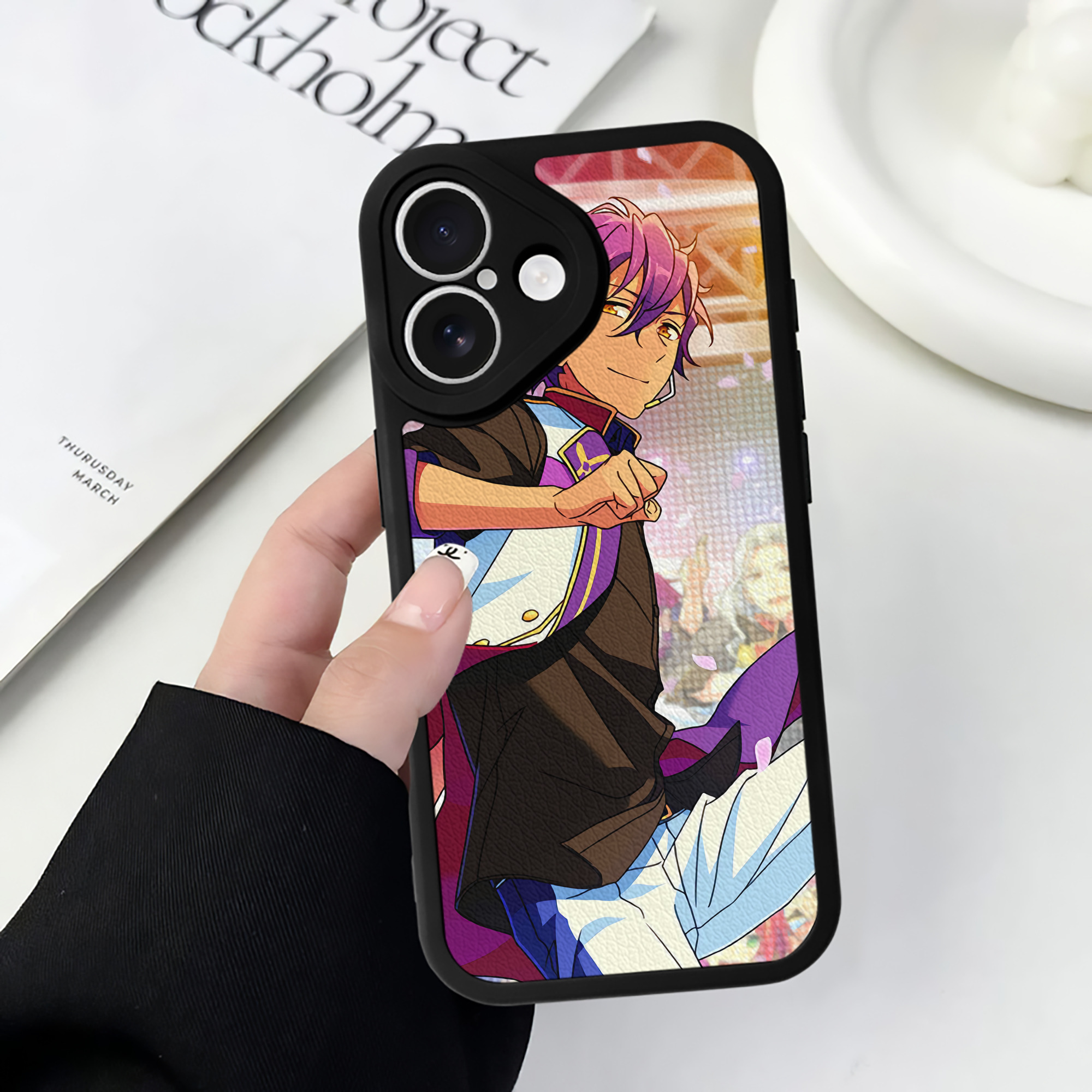 （画像用） あんさんぶるスターズ! Ensemble Stars 【iPhone 16シリーズ対応】シリコンスマホケース（レザー調） 材質：シリコン